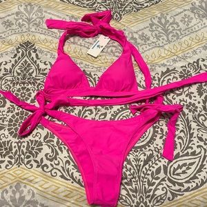 Beachsisi hot pink bikini - small - brand new with tags